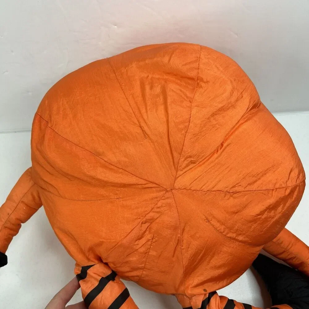 Vtg International‎ Large Pumpkin WitchSilver Halloween  Shelf Sitter Plush Decor
